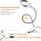 USB ClipOn LED Reading Lamp 360 Flexible Gooseneck Dimmable Eye Care Desk Light 5