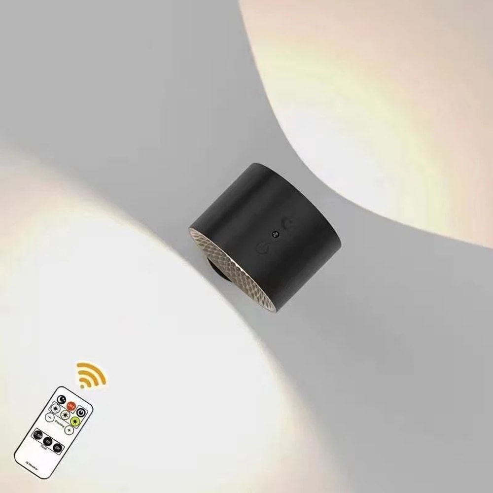 Rechargeable Magnetic LED Wall Sconce 360 Rotating Touch Remote Control Reading Light 6