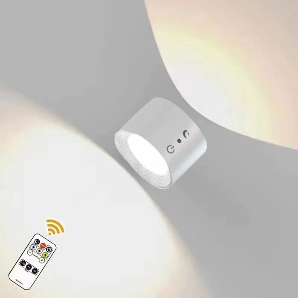 Rechargeable Magnetic LED Wall Sconce 360 Rotating Touch Remote Control Reading Light 7