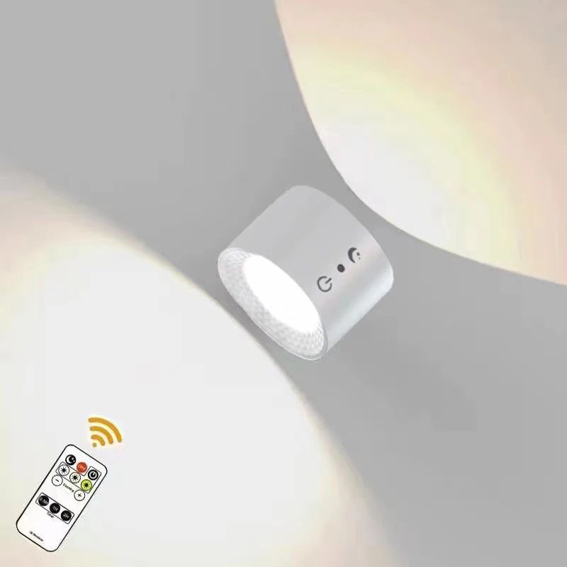 Rechargeable Magnetic LED Wall Sconce 360 Rotating Touch Remote Control Reading Light 7