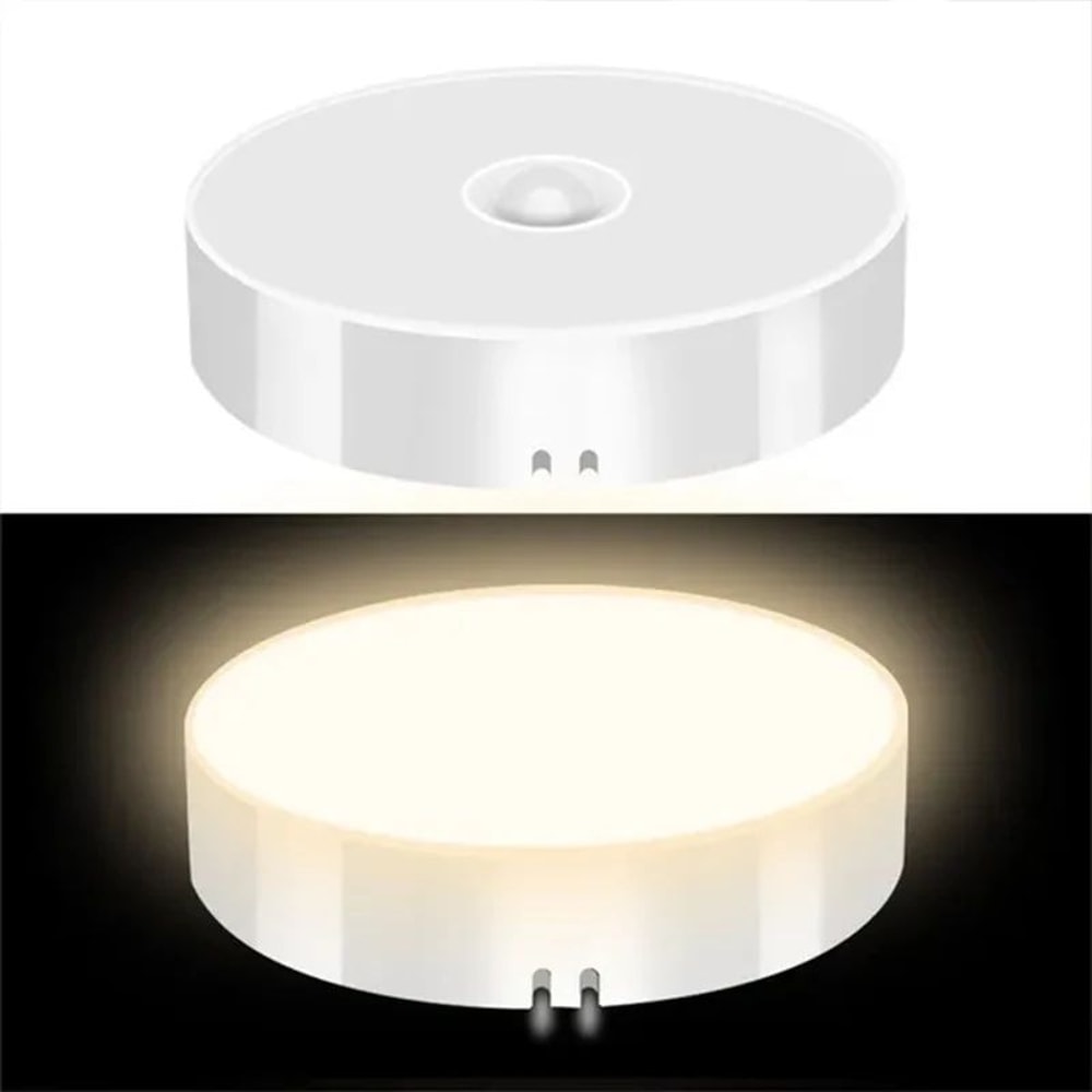 Rechargeable PIR Motion Sensor LED Night Light Magnetic Wireless Cabinet Closet Lamp 6