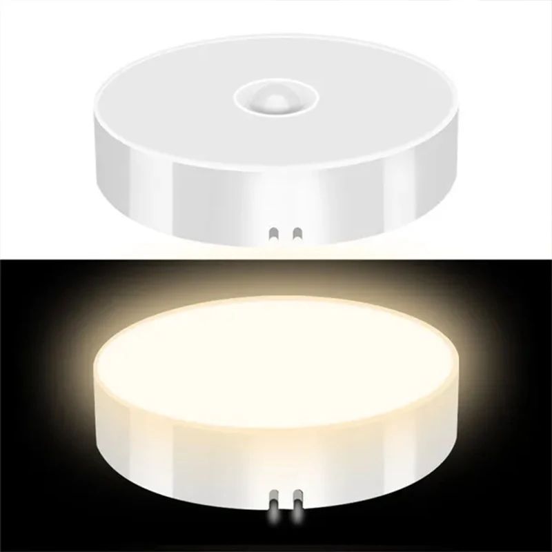Rechargeable PIR Motion Sensor LED Night Light Magnetic Wireless Cabinet Closet Lamp 6