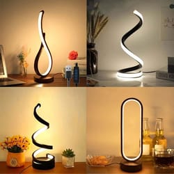 modern spiral led table lamp – 3 color touch dimmable bedside & desk light