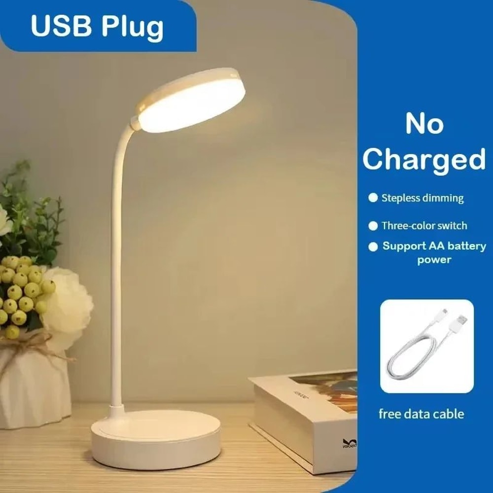 Portable USB LED Desk Lamp Touch Dimmable Eye Protection Reading Light 5