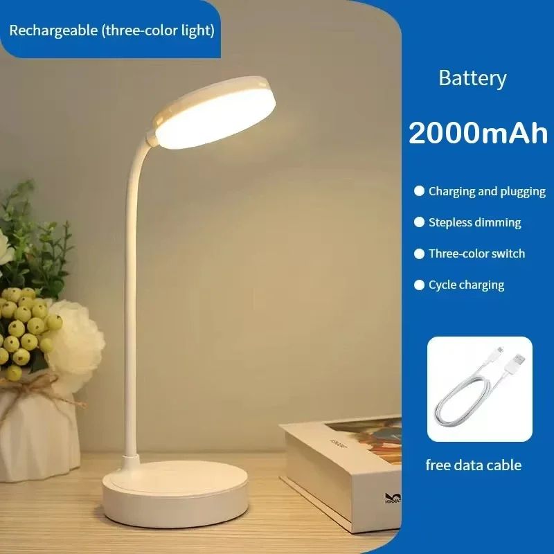 Portable USB LED Desk Lamp Touch Dimmable Eye Protection Reading Light 6