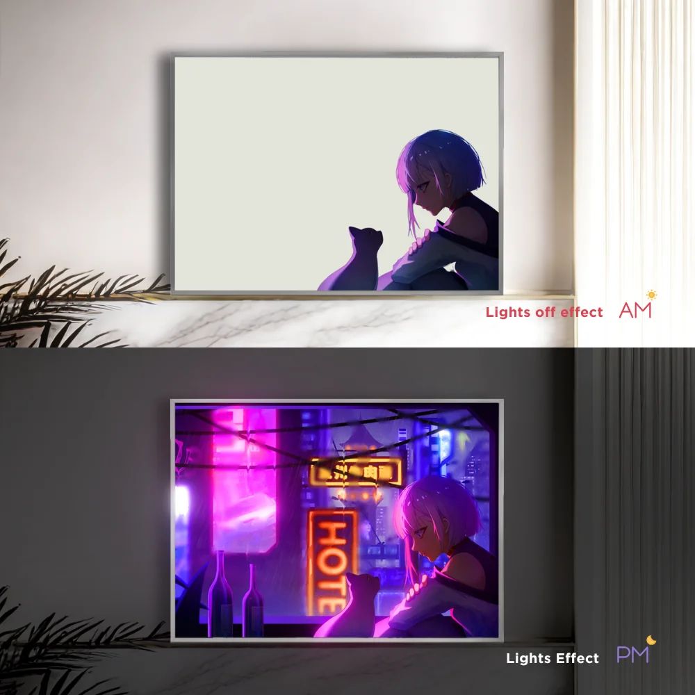 Cyberpunk Edgerunners Neon LED Lamp 3D Anime Gaming Room Night Light 1