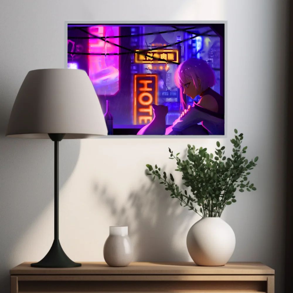 Cyberpunk Edgerunners Neon LED Lamp 3D Anime Gaming Room Night Light 3