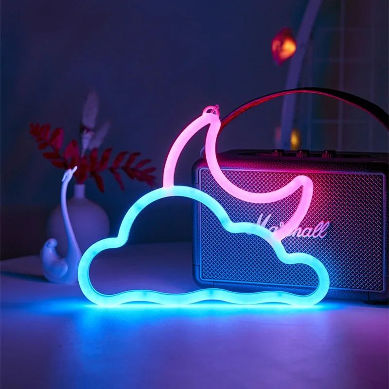 USB LED Neon Game Controller Wall Light Gaming Room Decorative Lamp 10