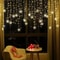 Christmas Snowflake LED Curtain String Lights Flashing Holiday Fairy Garland 0