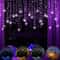 Christmas Snowflake LED Curtain String Lights Flashing Holiday Fairy Garland 3