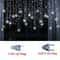 Christmas Snowflake LED Curtain String Lights Flashing Holiday Fairy Garland 8