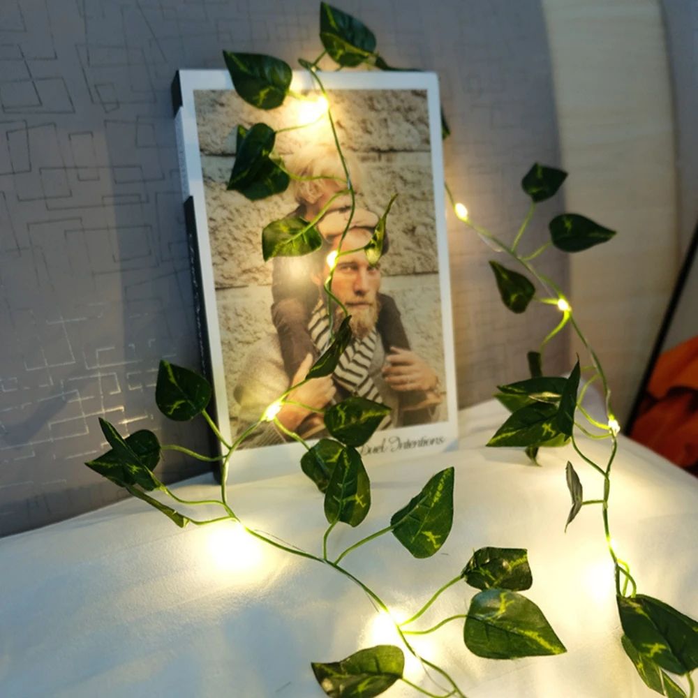 LED Ivy Vine String Lights Artificial Green Leaf Garland For Bedroom Wedding Decor 6