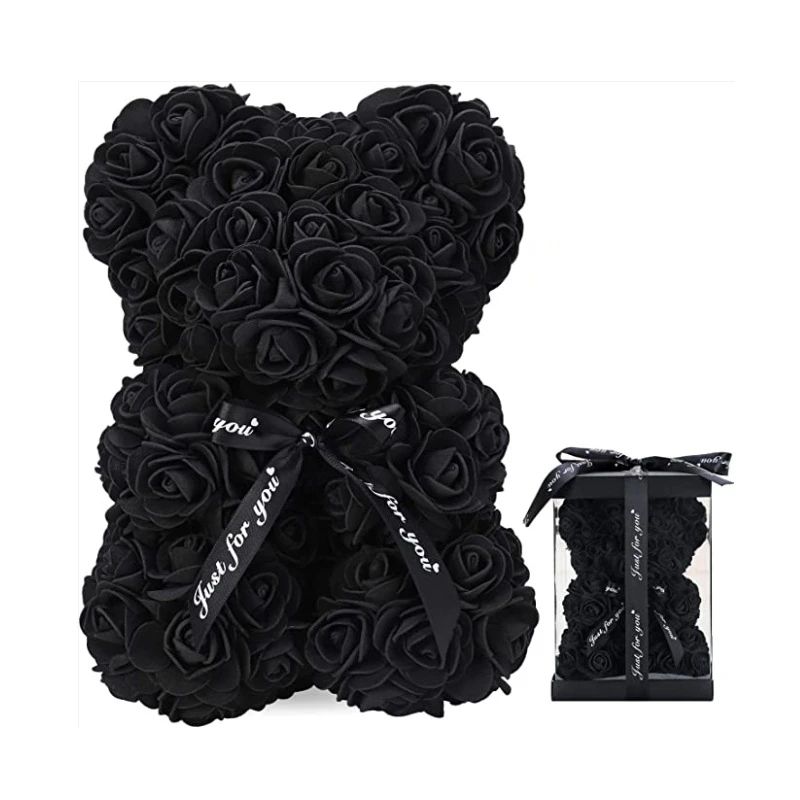 Rose Bear Artificial Foam Flower Gift With Display Box Romantic Valentines Day Anniversary Birthd 9