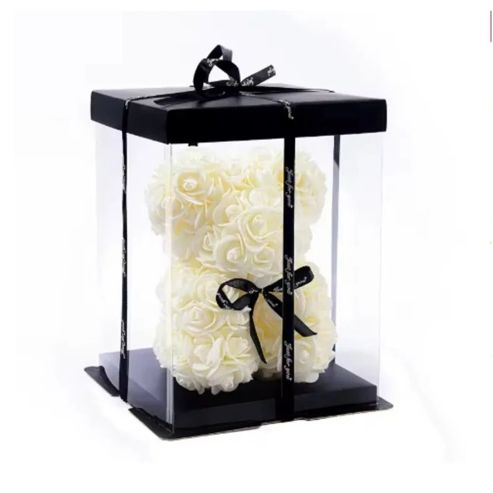 Rose Bear Artificial Foam Flower Gift With Display Box Romantic Valentines Day Anniversary Birthd 13
