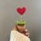 Handmade Knitted Heart Flower Pot Romantic Crochet Potted Plant Decor For Valentines Day Gift 4