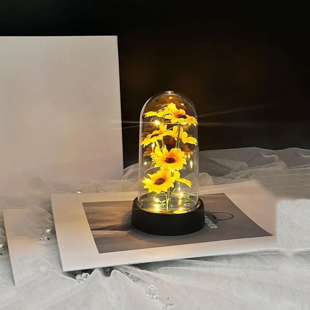 Sunflower Eternal Flower Gift Set Romantic Forever Sunflower Decoration For Graduation Mothers Day 1