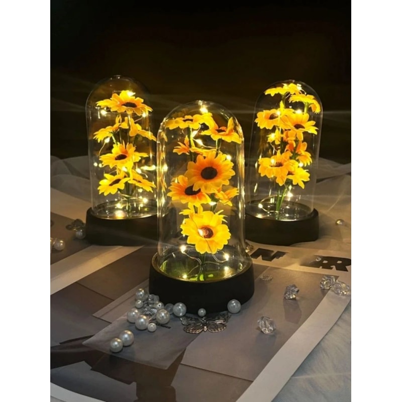 Sunflower Eternal Flower Gift Set Romantic Forever Sunflower Decoration For Graduation Mothers Day 2