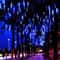LED Meteor Shower Rain Lights Waterproof Falling Raindrop Fairy String Lights For Christmas Patio 5