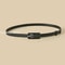 Womens Skinny PU Leather Belt With Vintage Buckle Thin Dress Waist Belt For Ladies 3