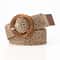 Womens Braided Elastic Straw Belt With Wooden Buckle Boho Woven Waist Belt For Dresses 6