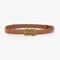 Womens Adjustable PU Leather Belt With Gold Alloy Buckle Elegant Dress Waist Belt For Ladies 7
