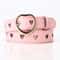 Womens Heart Buckle Pin Belt Stylish Versatile Waist Belt For Jeans Dresses 0