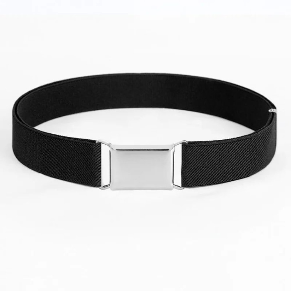 Womens Adjustable Elastic Invisible Waist Belt With Square Buckle Comfortable Stretch Belt For Jea 6