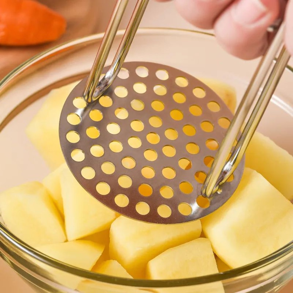304 Stainless Steel Potato Ricer Masher Press Heavy Duty Potato Masher For Smooth Puree Baby Foo 4