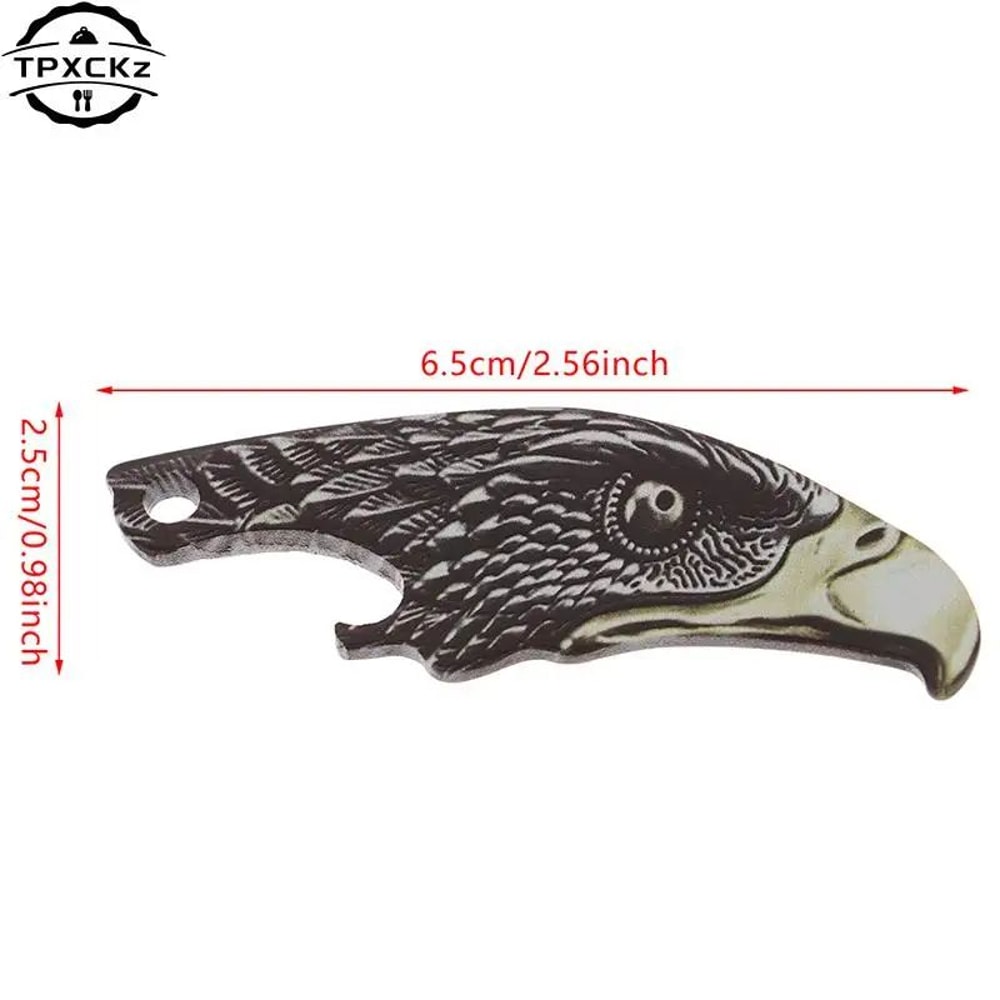 Stainless Steel Eagle Head Bottle Opener Portable Beer Bottle Jar Lid Opener Keychain Tool 5