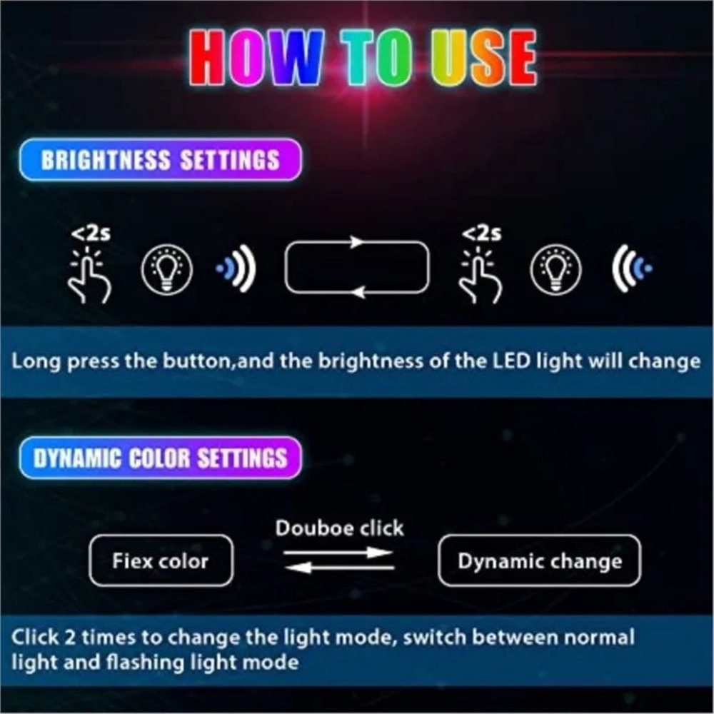 USB RGB Ambient Light Mini LED For Car Laptop Keyboard Smart Atmosphere Night Light 4