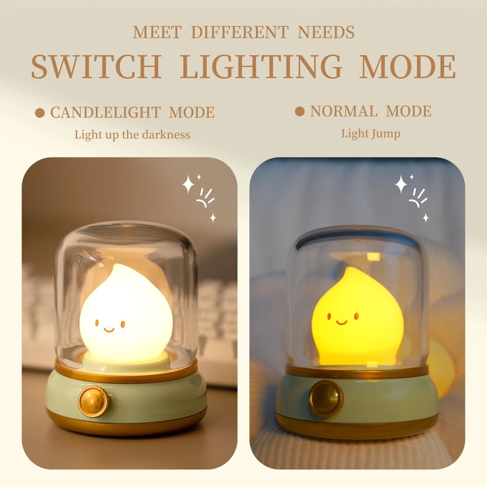 Mini Cartoon LED Night Lamp USB Rechargeable Cute Desktop Table Light 1