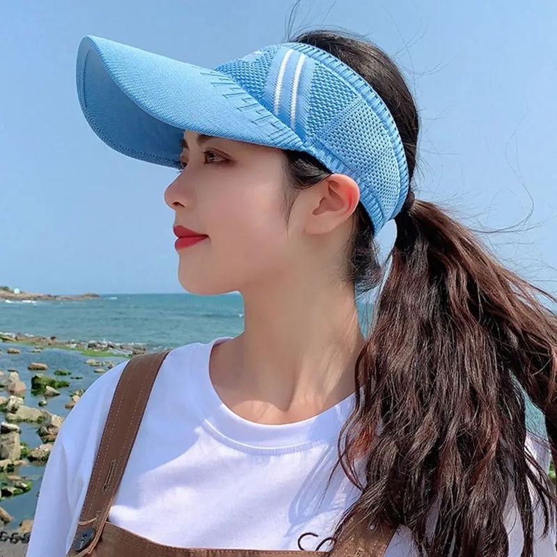Womens Ponytail Sun Protection Baseball Cap Breathable Outdoor Sports Hat 2