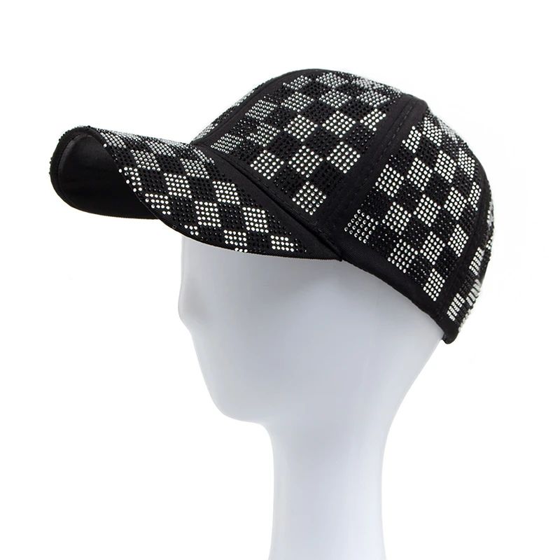 Rhinestone Street Style Womens Baseball Cap Adjustable Hip Hop Sun Visor Hat 1