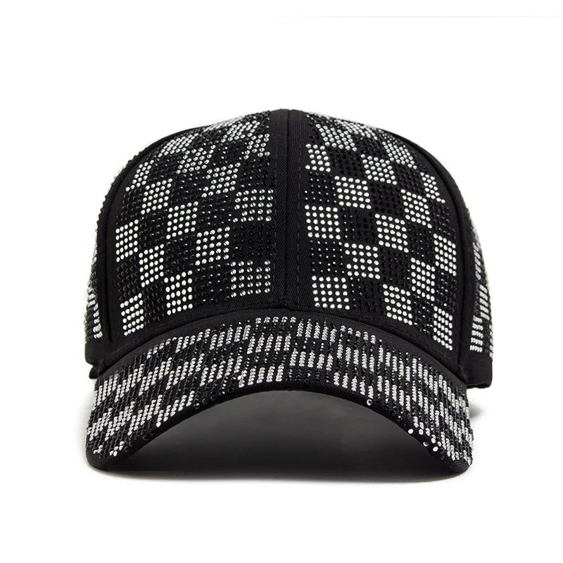 Rhinestone Street Style Womens Baseball Cap Adjustable Hip Hop Sun Visor Hat 2
