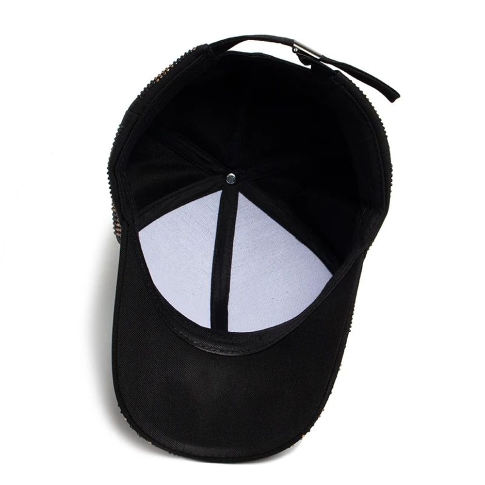 Rhinestone Street Style Womens Baseball Cap Adjustable Hip Hop Sun Visor Hat 3