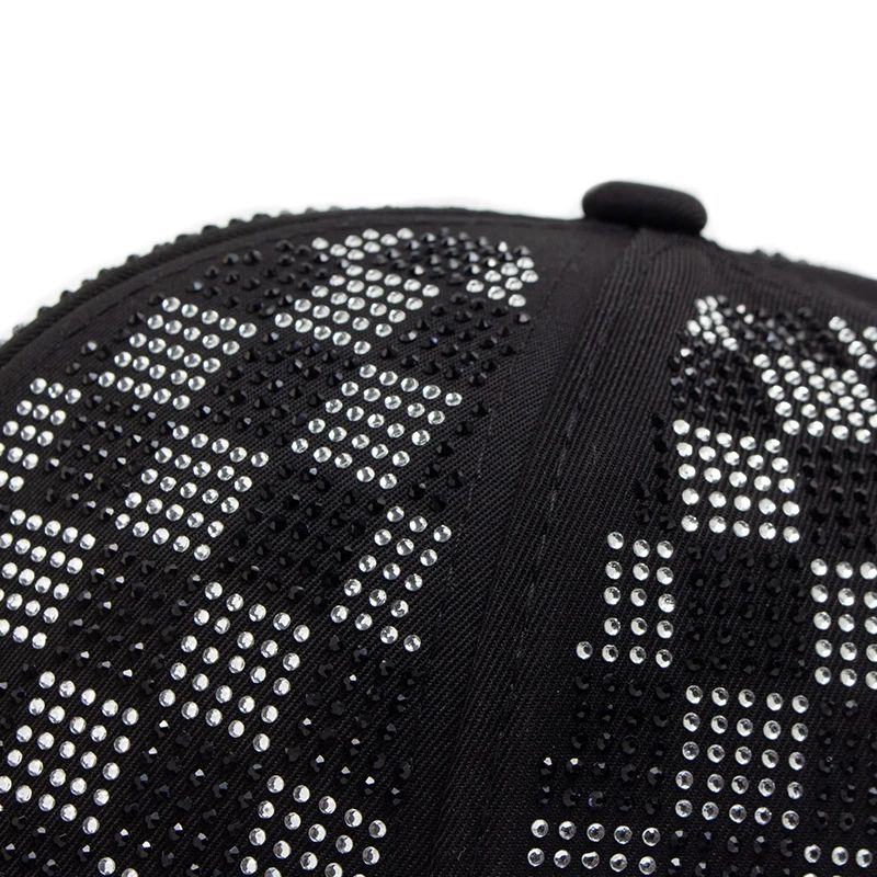 Rhinestone Street Style Womens Baseball Cap Adjustable Hip Hop Sun Visor Hat 4