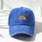 Rainbow Embroidered Adjustable Baseball Cap Unisex Outdoor Sun Protection Hat 7
