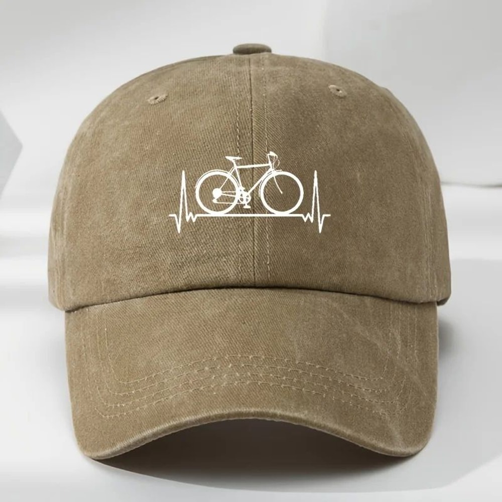 Bicycle Print Outdoor Baseball Cap Adjustable Sun Protection Sports Hat 10