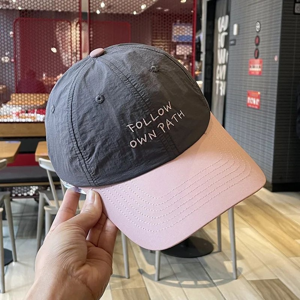 QuickDry Color Block Baseball Cap Lightweight Breathable Outdoor Sun Protection Hat 5