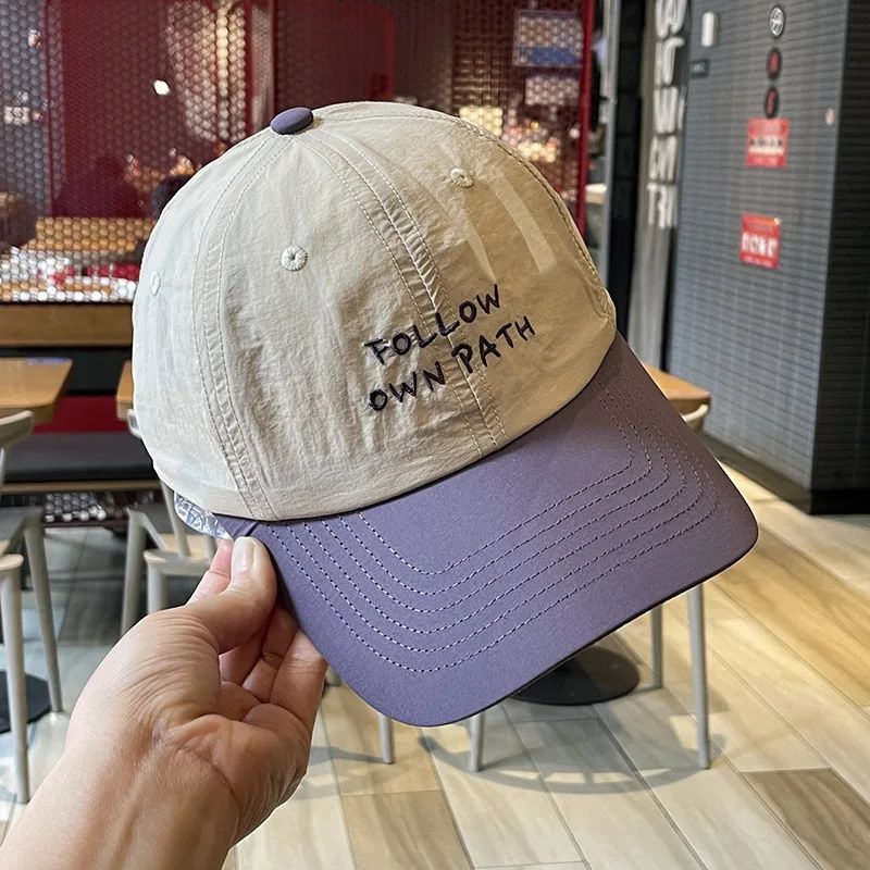 QuickDry Color Block Baseball Cap Lightweight Breathable Outdoor Sun Protection Hat 6