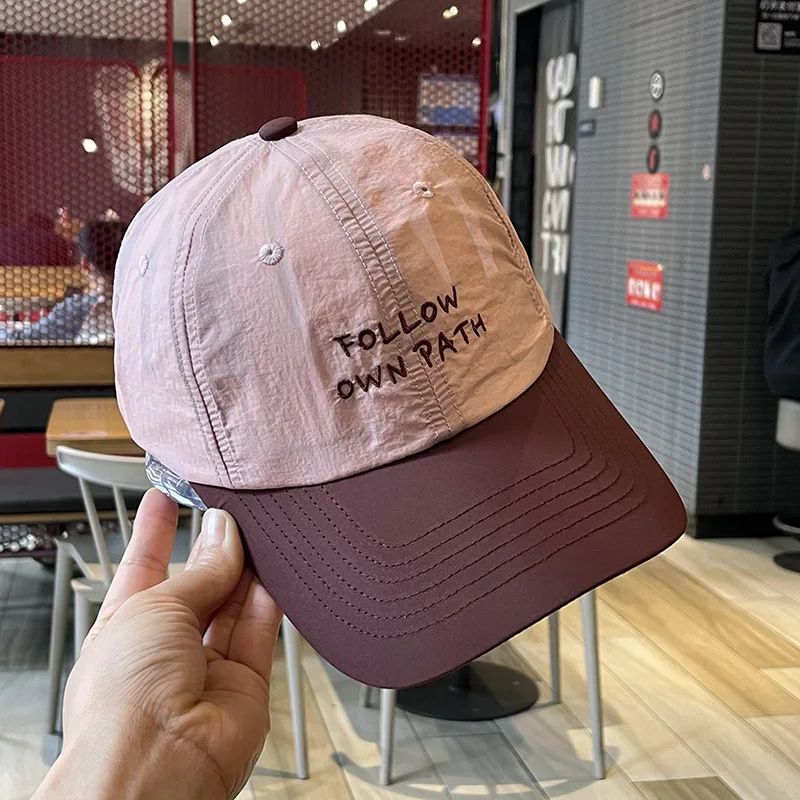 QuickDry Color Block Baseball Cap Lightweight Breathable Outdoor Sun Protection Hat 8