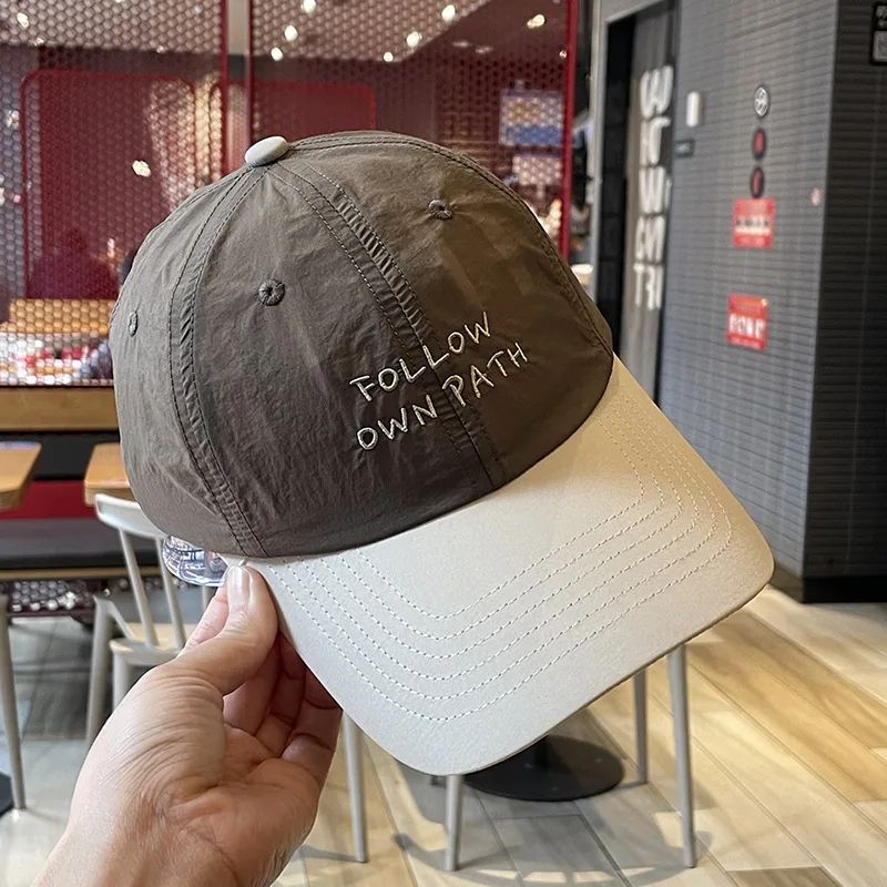 QuickDry Color Block Baseball Cap Lightweight Breathable Outdoor Sun Protection Hat 9