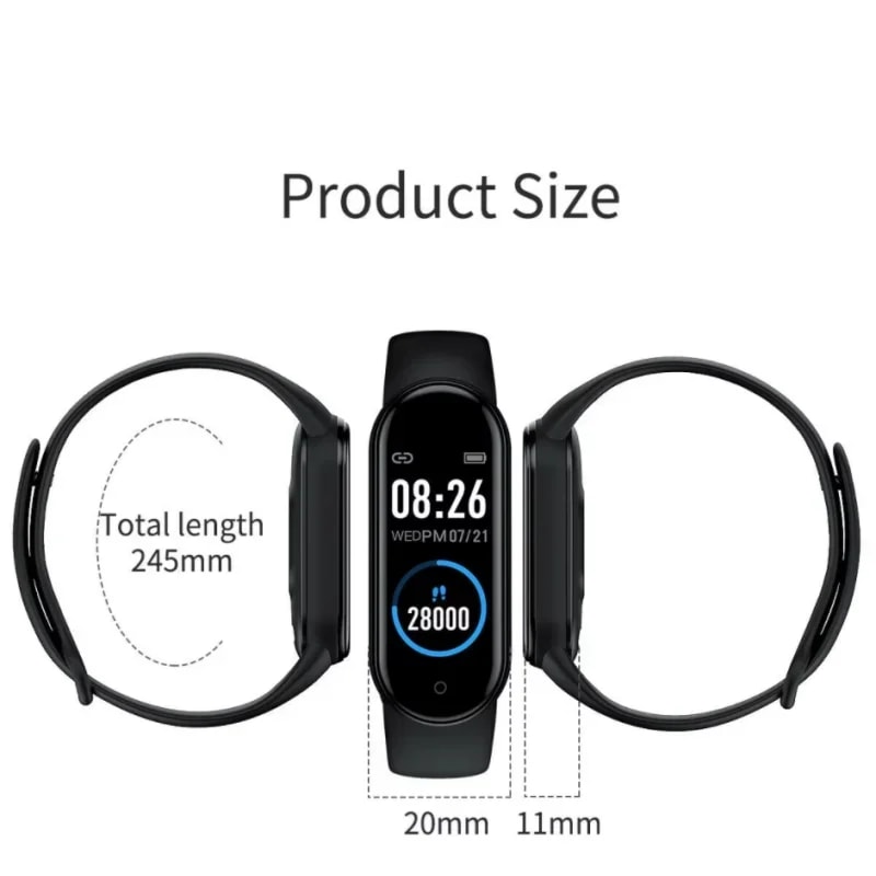 M4 Smart Bracelet Fitness Tracker Waterproof Activity Band With Health Monitoring 6