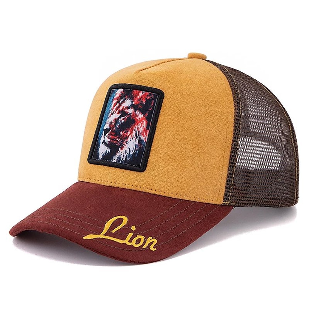 Grizzlies Patch Suede Trucker Hat Adjustable Animal Baseball Cap For Men Women 9