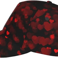 valentine hearts baseball cap – adjustable red romantic sun hat for men & women