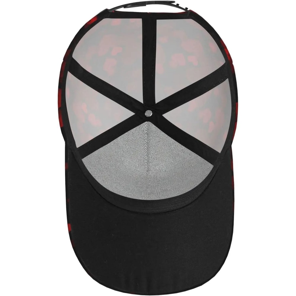 Valentine Hearts Baseball Cap Adjustable Red Romantic Sun Hat For Men Women 2