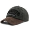 CNTANG PU Leather Letter Embroidered Baseball Cap Adjustable Casual Sun Visor Hat 9