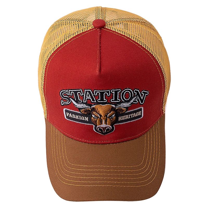 Bulls Head Mesh Trucker Hat Adjustable Snapback Summer Baseball Cap 1