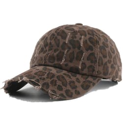 y2k leopard print baseball cap – adjustable trendy summer hat for women
