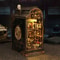DIY Dollhouse Book Nook Kit Wooden Puzzle Bookshelf Insert Decor 3